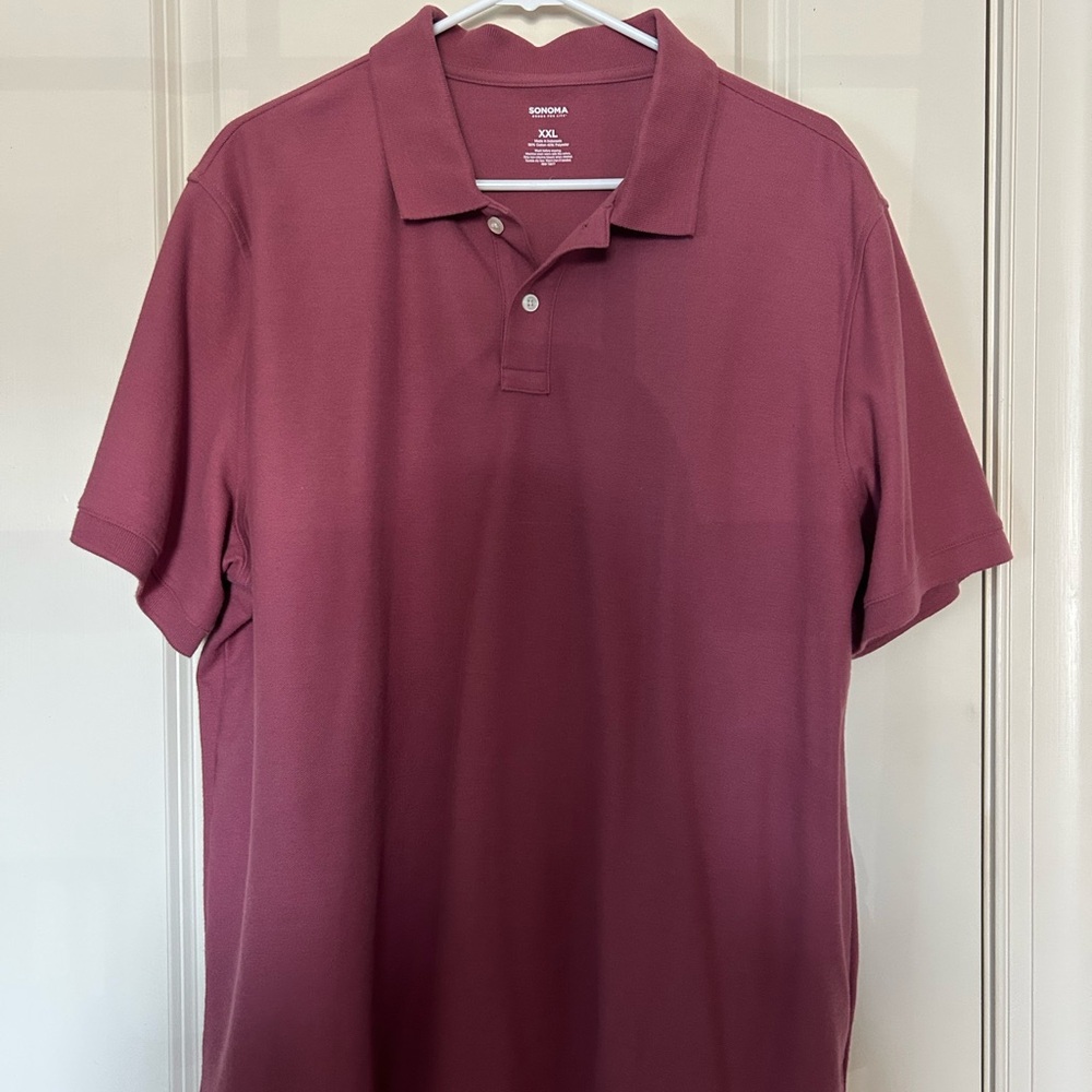 Sonoma Red Polo Shirt Classic Short Sleeve